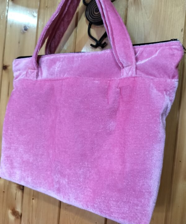 Pink velvet Women's Tote bag - Image 3